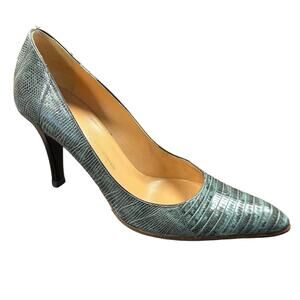 Giuseppe Zanotti Heels Womens 38/ US 8 Snake Print Pointed Toe Leather Pumps